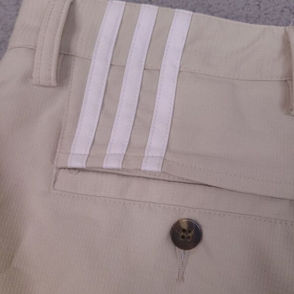 Adidas Clima Cool Golf‎ Pants Khakis 36x27.5 Beige Performance 3 Stripes - Picture 15 of 15